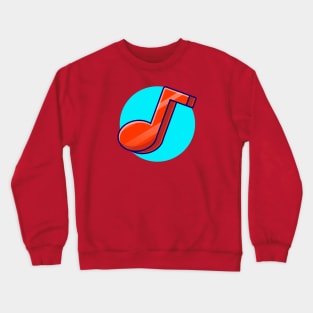 Colorful Music Note Cartoon Vector Icon Illustration (3) Crewneck Sweatshirt